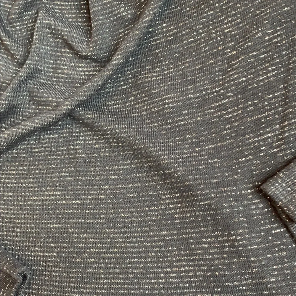 FREE PEOPLE Gray/Metallic Silver DrapeNeck Top Size M NEW